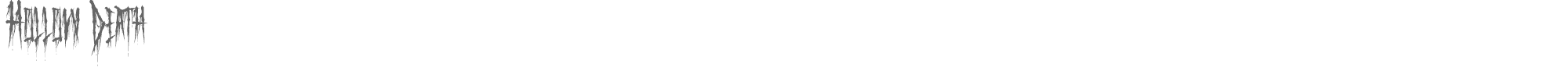 Sample characters Hollow Death Font